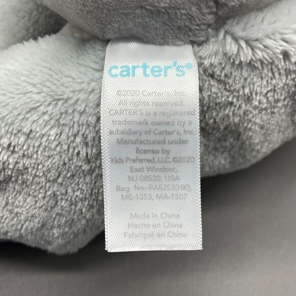 Carter’s Elephant Lovey Plush Gray Security Blanket Satin Trim Baby Comfort 14" - Picture 5 of 6